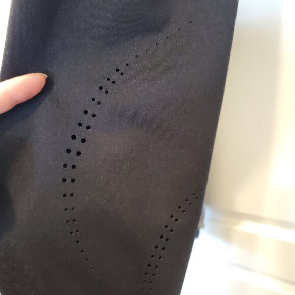 Black Ideology Compression tights with punched holes detail – Small - Picture 3 of 6